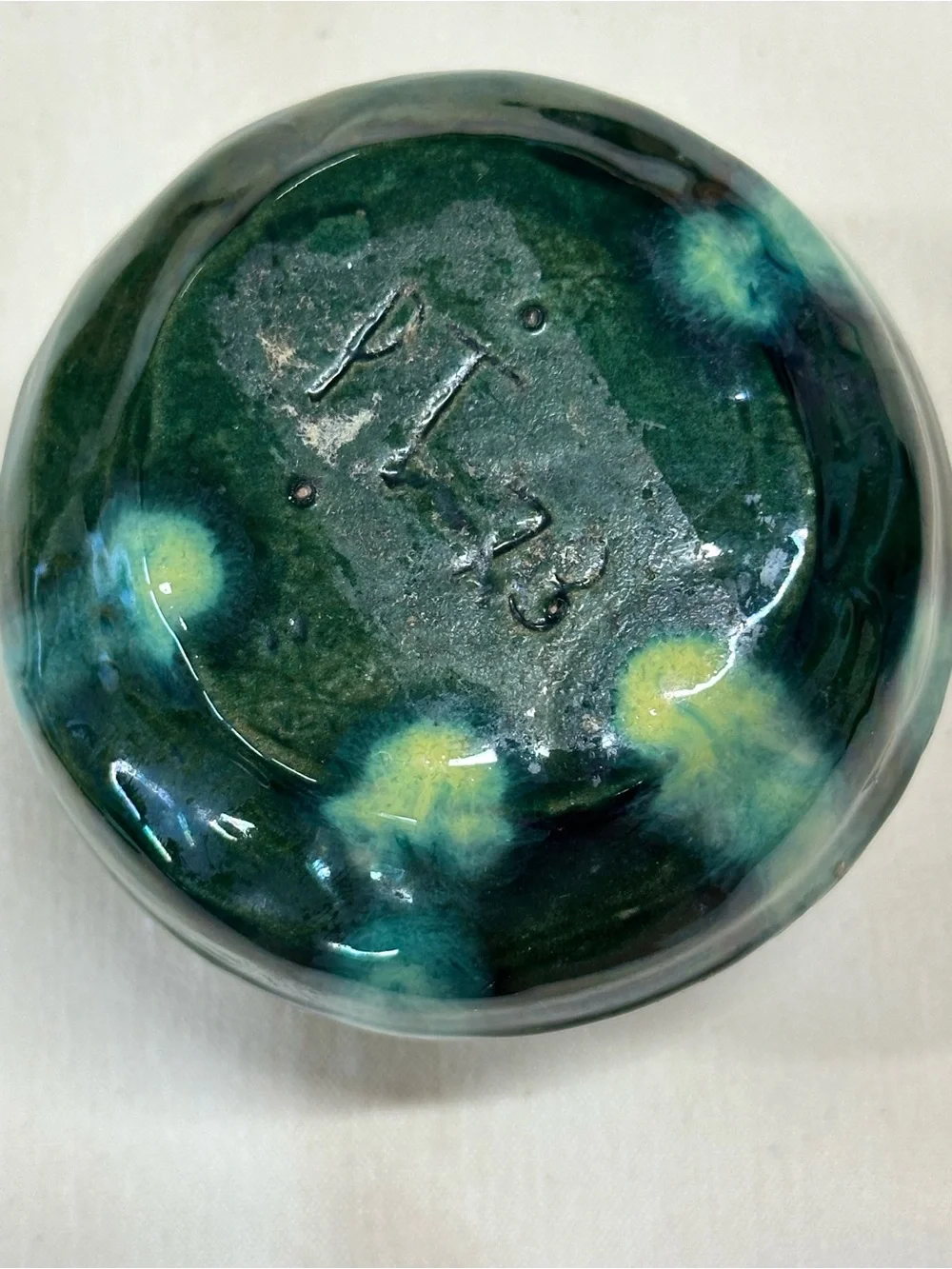1978 Studio Pottery Vase drip goaze